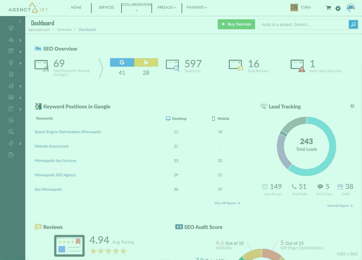 Dashboard | Agency Jet