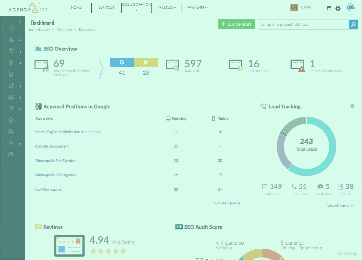 Dashboard | Agency Jet